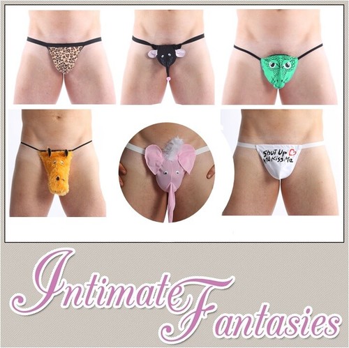 Mens novelty thong leopard - novelty, g