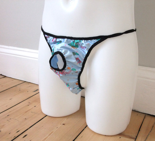 Pvc open crotch briefs polka - pvc,