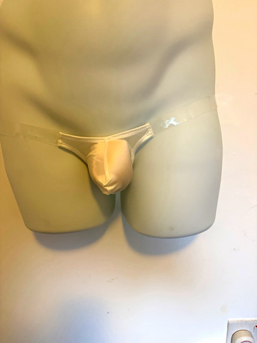 Men white sheer hip - white, band